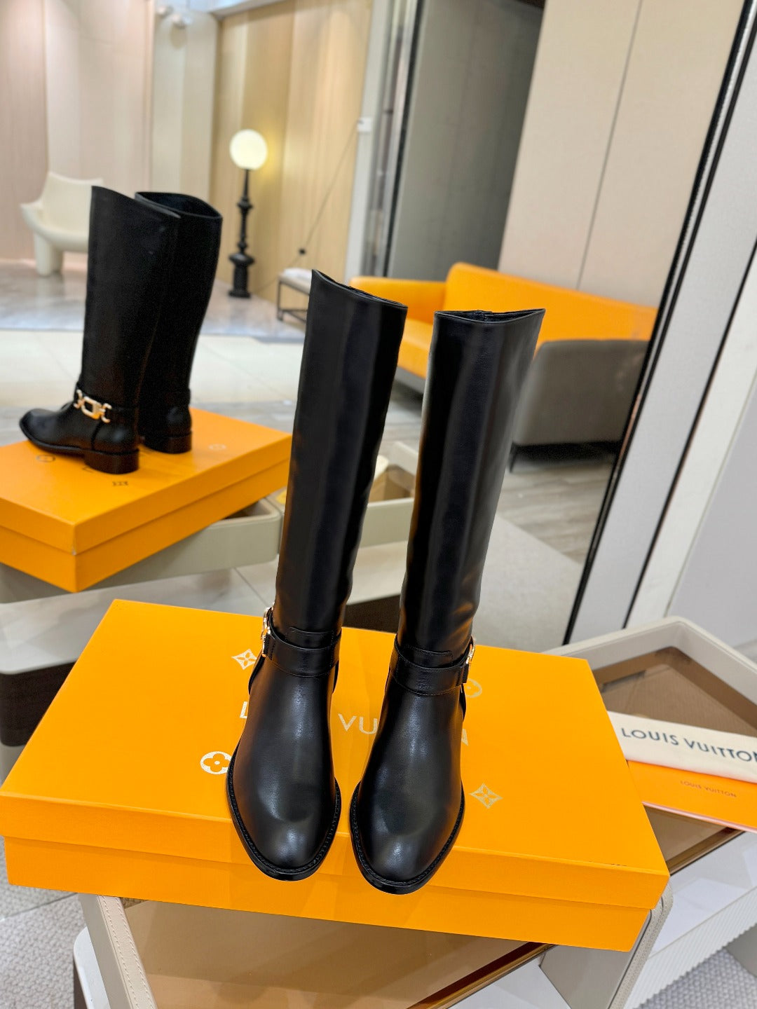 LV 25 Martin Boots 30 Black Calfskin 573885