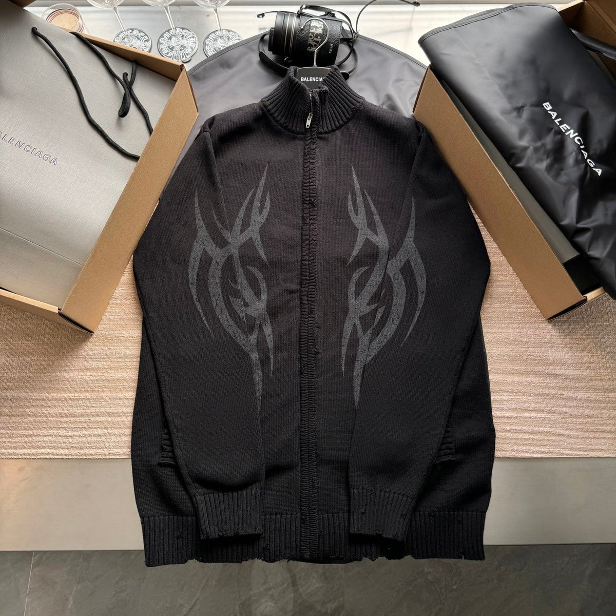 Balenciaga 25 Turtleneck Sweater Black Wool 0018