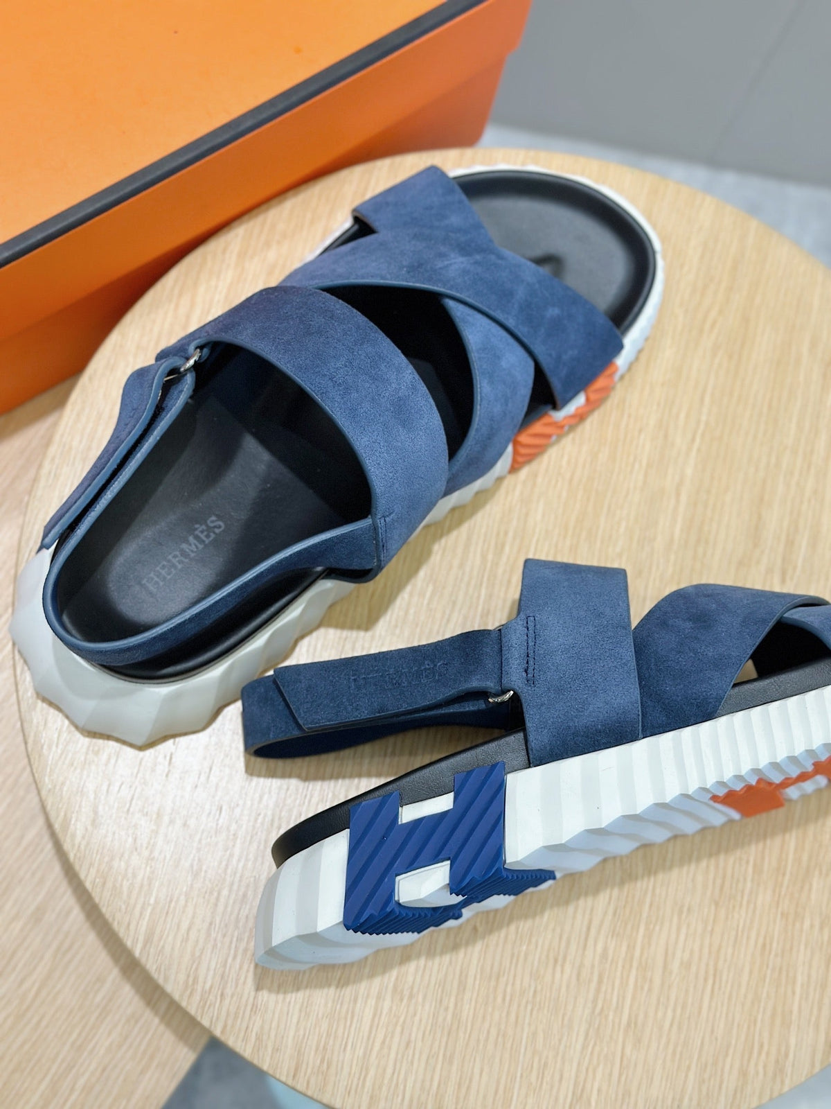 HM ELECTRIC SANDAL AEGEAN SUEDE AND CALFSKIN