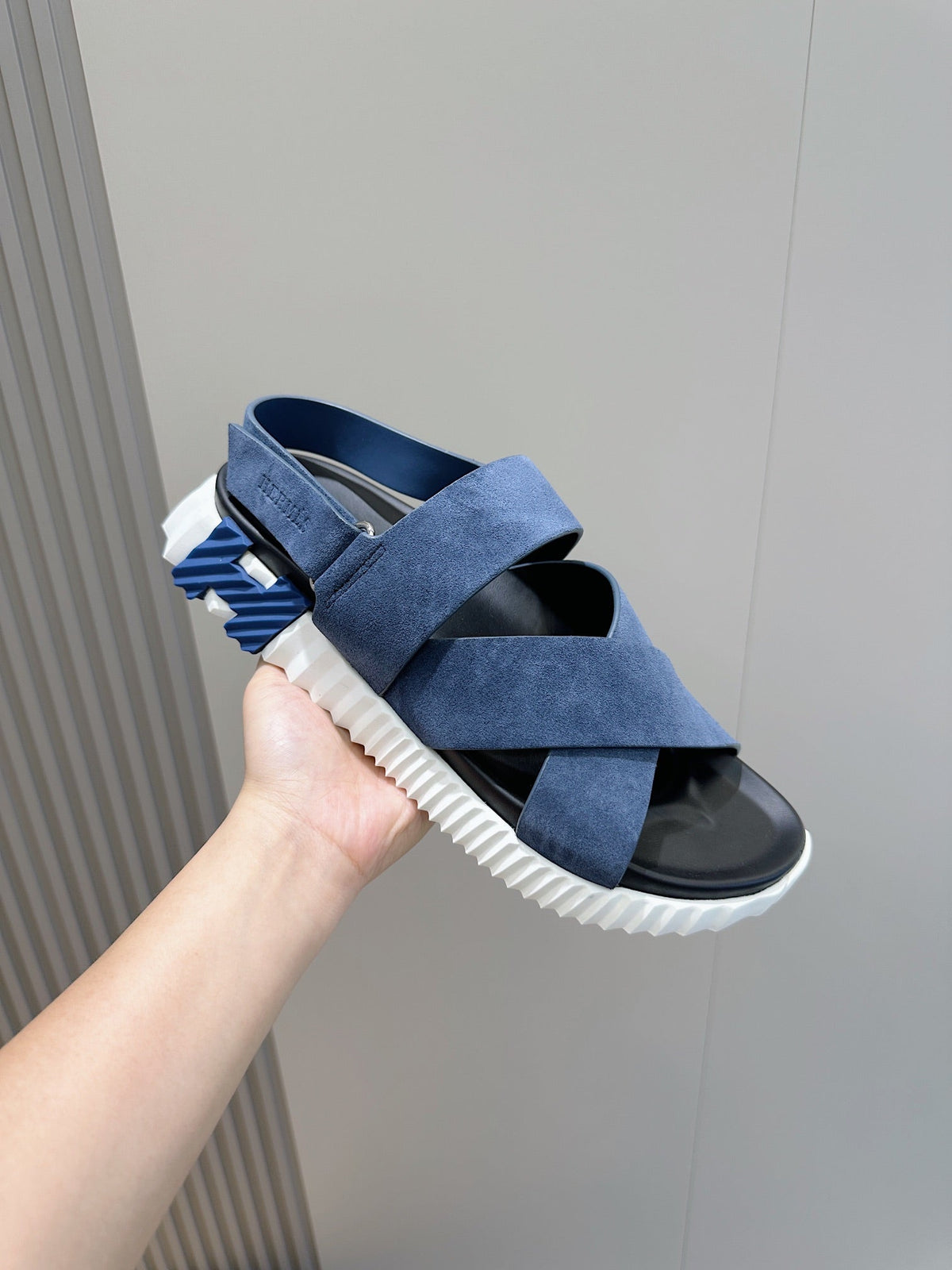 HM ELECTRIC SANDAL AEGEAN SUEDE AND CALFSKIN