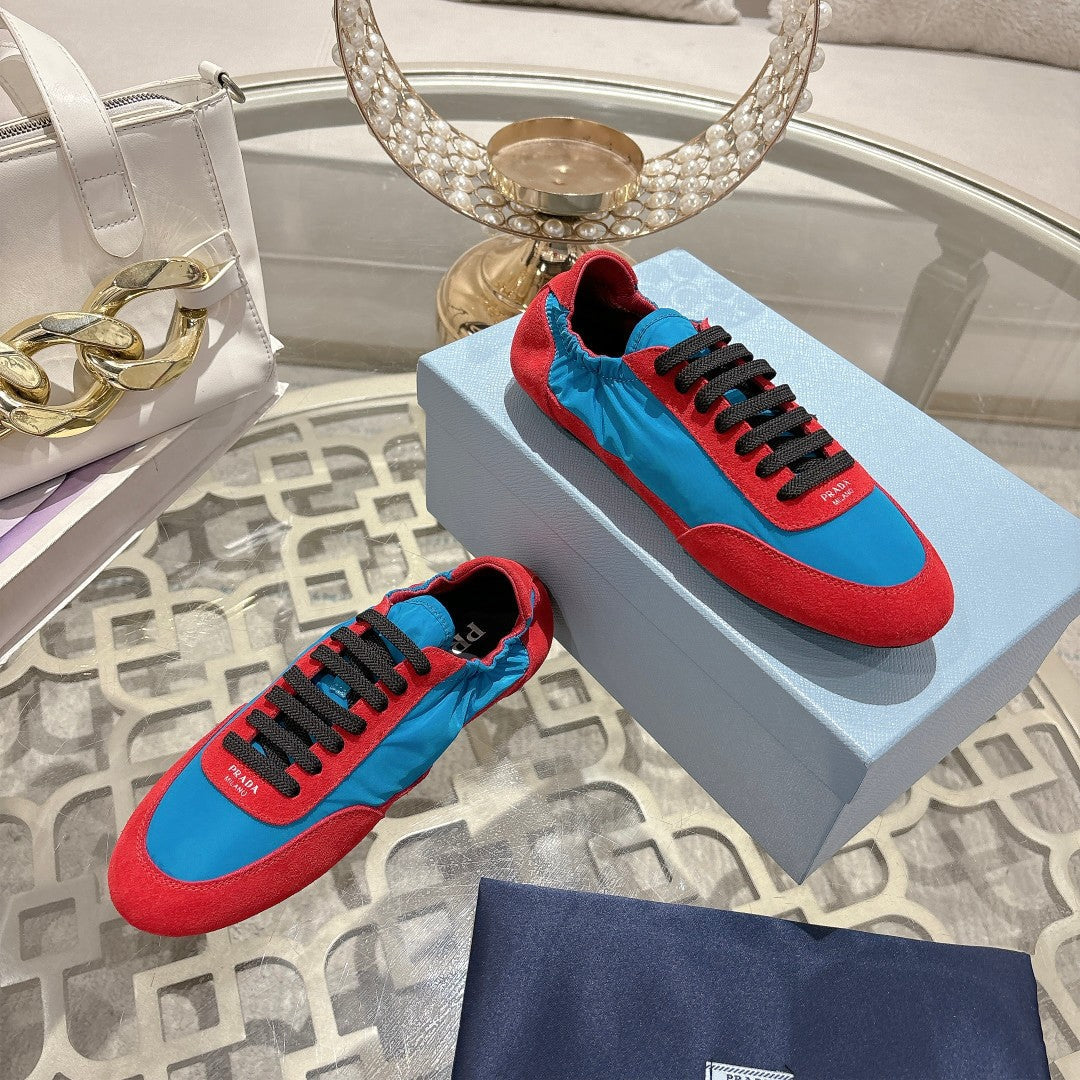 PRA 26S Casual Sneaker Blue Red Canvas Suede 625954
