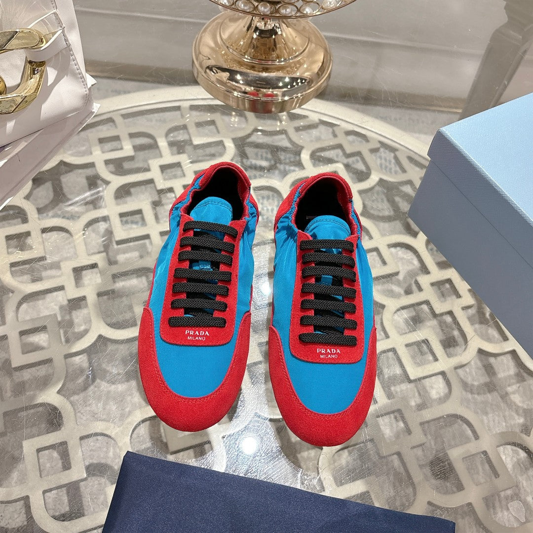 PRA 26S Casual Sneaker Blue Red Canvas Suede 625954