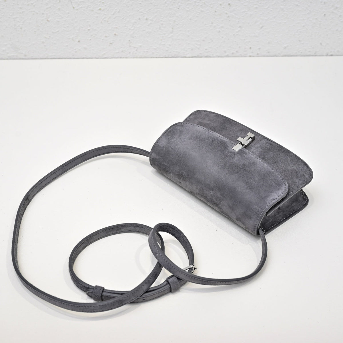 The Row Sofia 19cm Dark Grey Suede