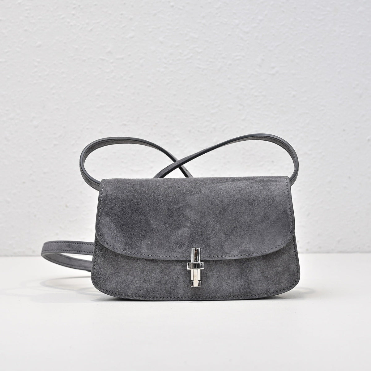 The Row Sofia 19cm Dark Grey Suede