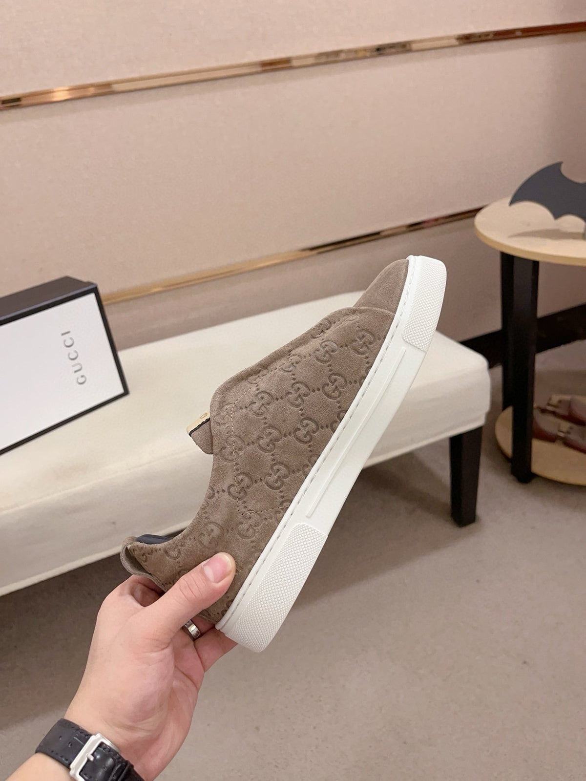 GG Men's Sneaker Brown Suede 448476