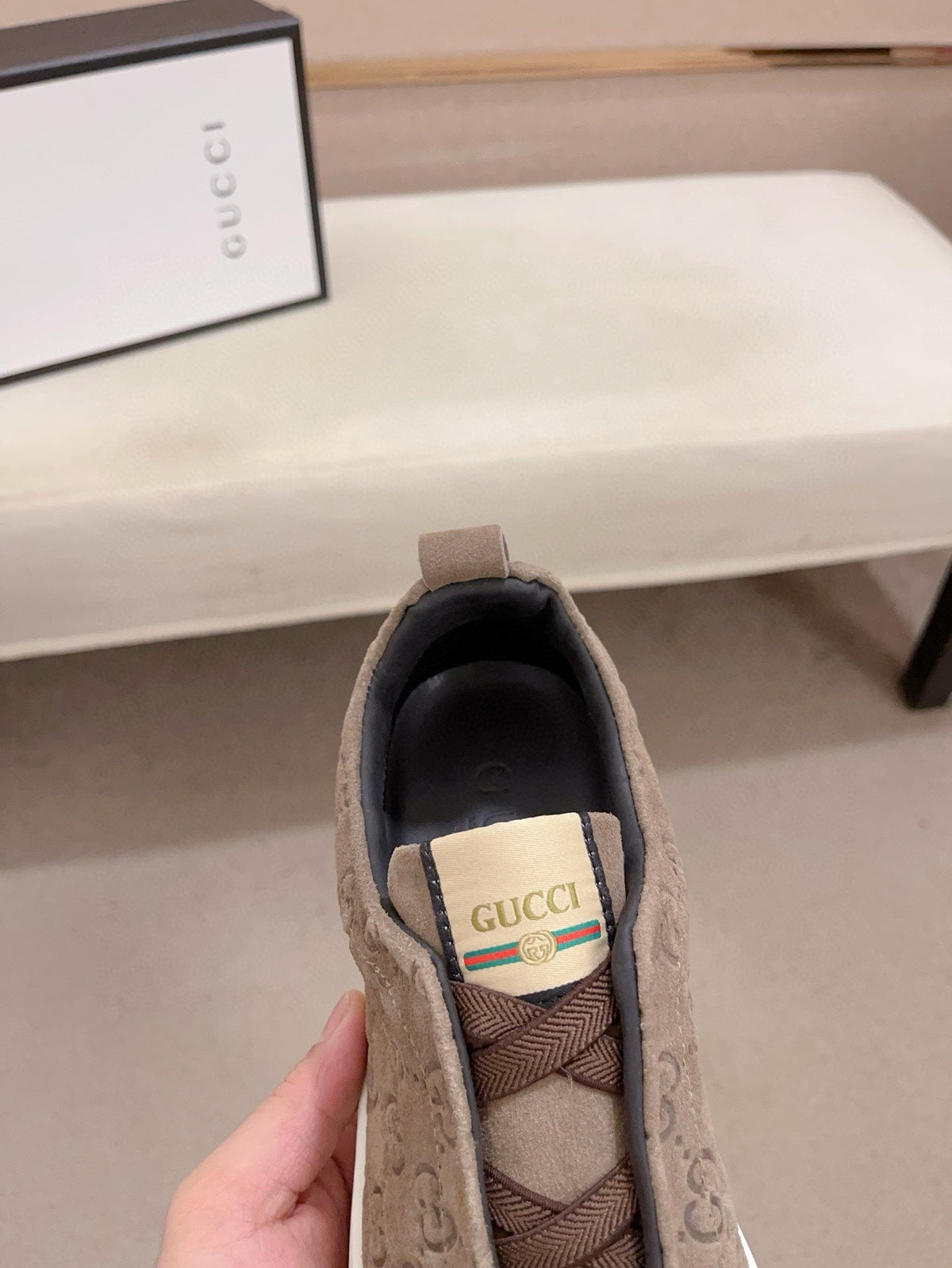 GG Men's Sneaker Brown Suede 448476
