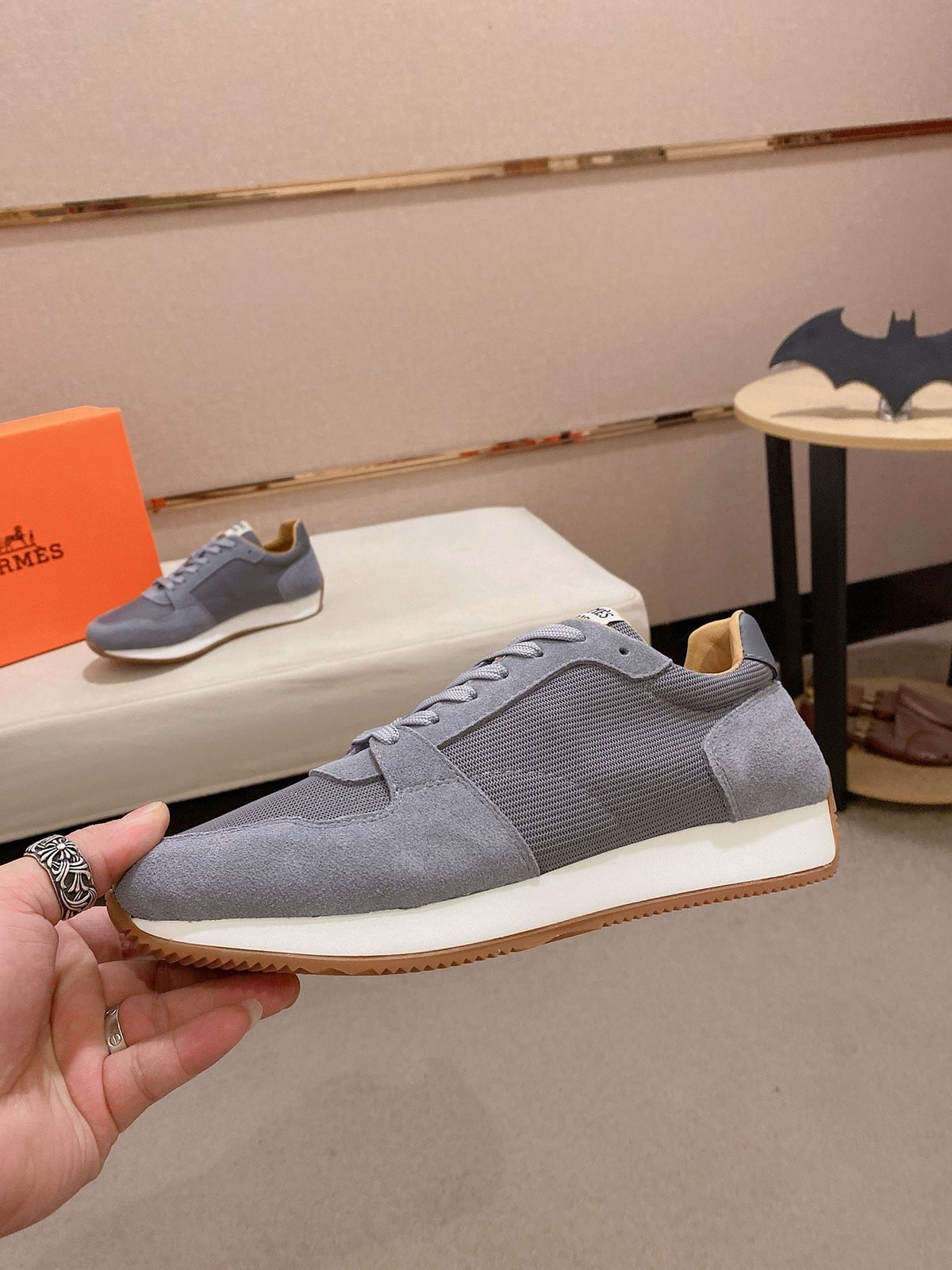 HM Men's Escape Sneaker Grey Suede 583096