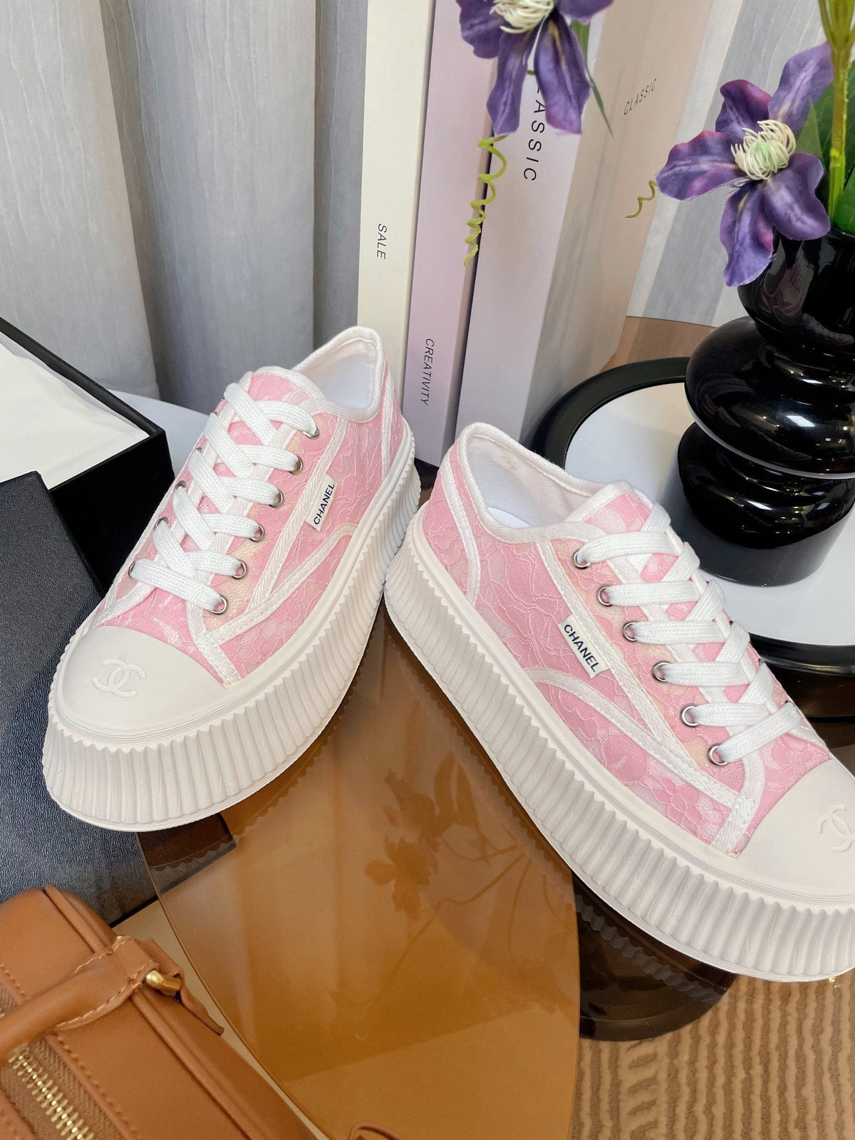 cc sneaker 40 pink lace