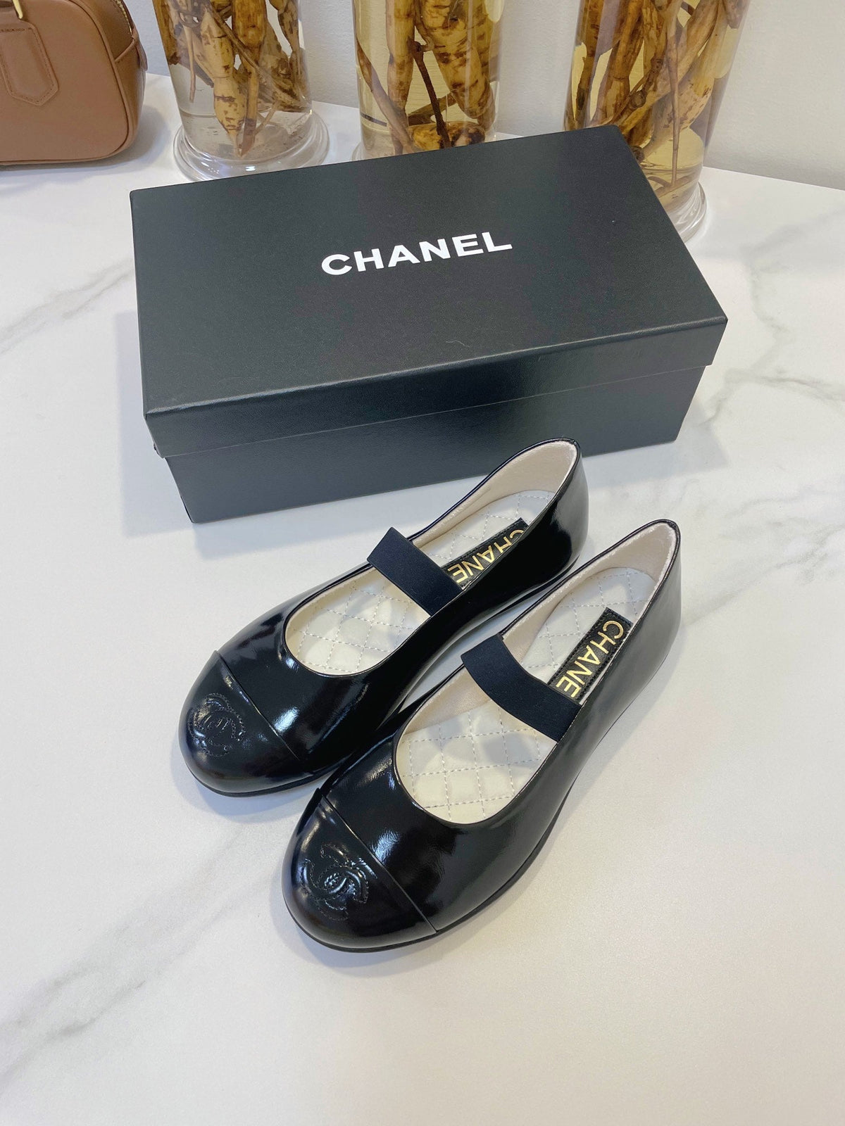 CC Mary Janes In Black Glossy Lambskin 144376