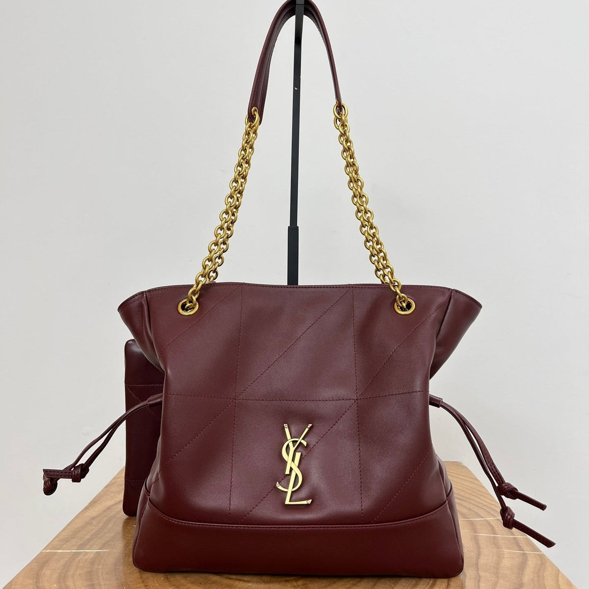 YSL 2025 Jamie Shopping Burgundy 29cm Lambskin