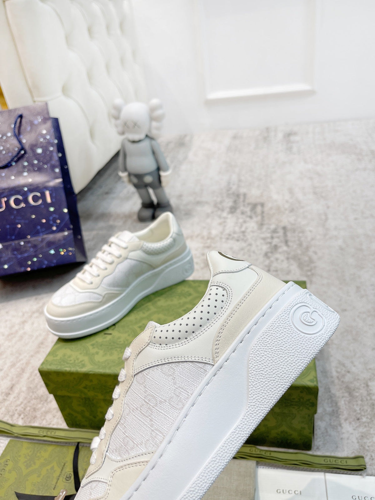 Gucci 2026 Trainer Sneakers Calfskin Canvas 988575