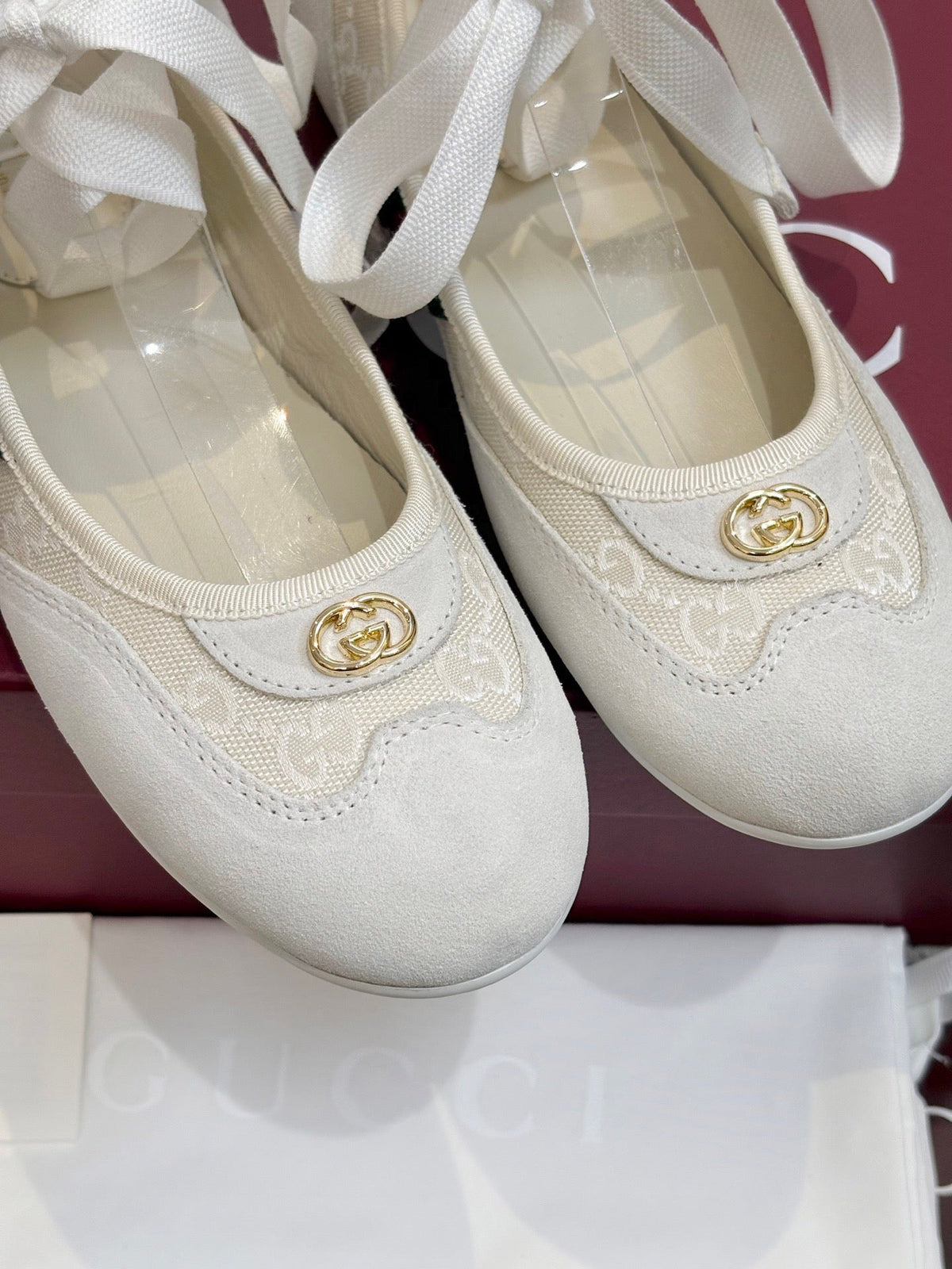 Gucci 2026 Ballet Flats Suede Canvas 929236