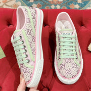 Gucci 2026 Tennis 1977 Crystal Sneakers Pink Canvas 988905