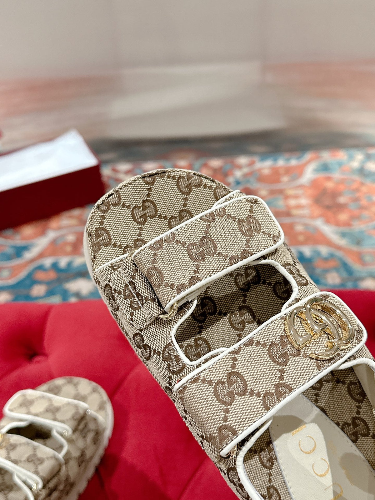 Gucci 2026 Monogram Sandals Canvas 929386