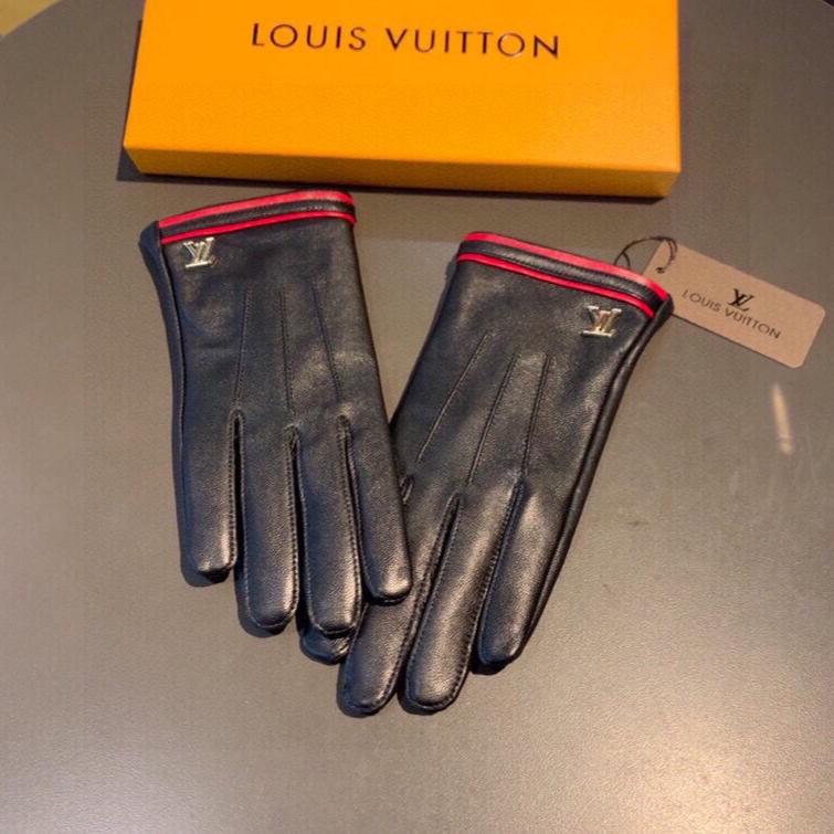LV Gloves In Black Lambskin 475632