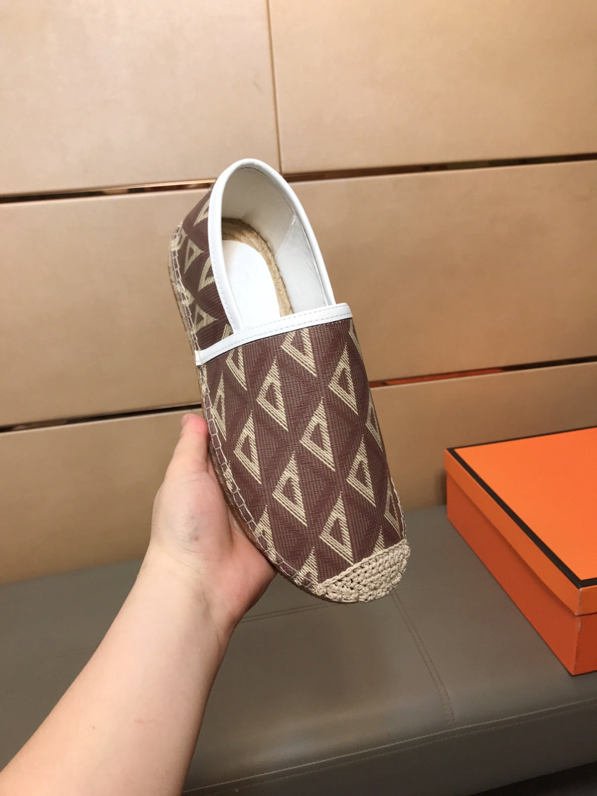 CD PARADISE ESPADRILLE LOAFER RUSSET GEOMETRIC JACQUARD