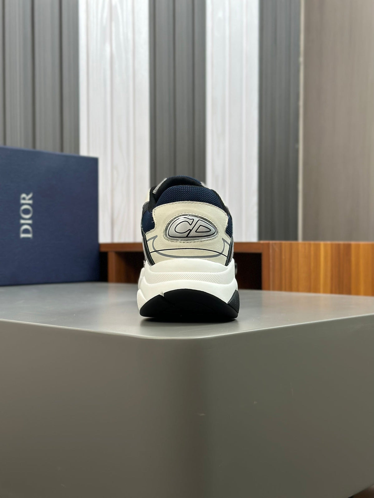 CD B22 SNEAKER NAVY AND WHITE MESH FABRIC