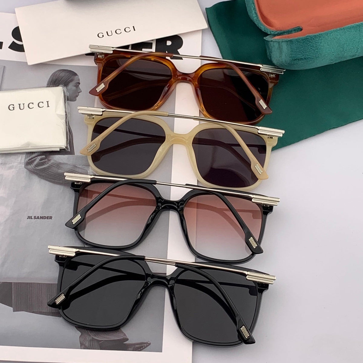 SQUARE FRAME SUNGLASSES G7108 IN ACETATE