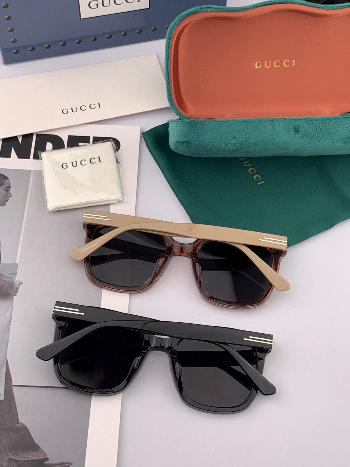 SQUARE FRAME SUNGLASSES G07711 IN ACETATE