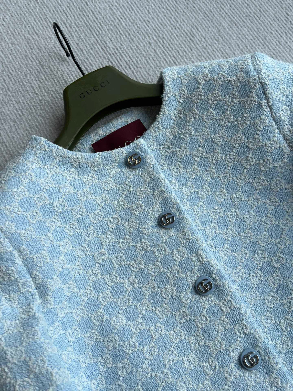 Gucci 2025 Jacket Blue Tweed Fabric 275732