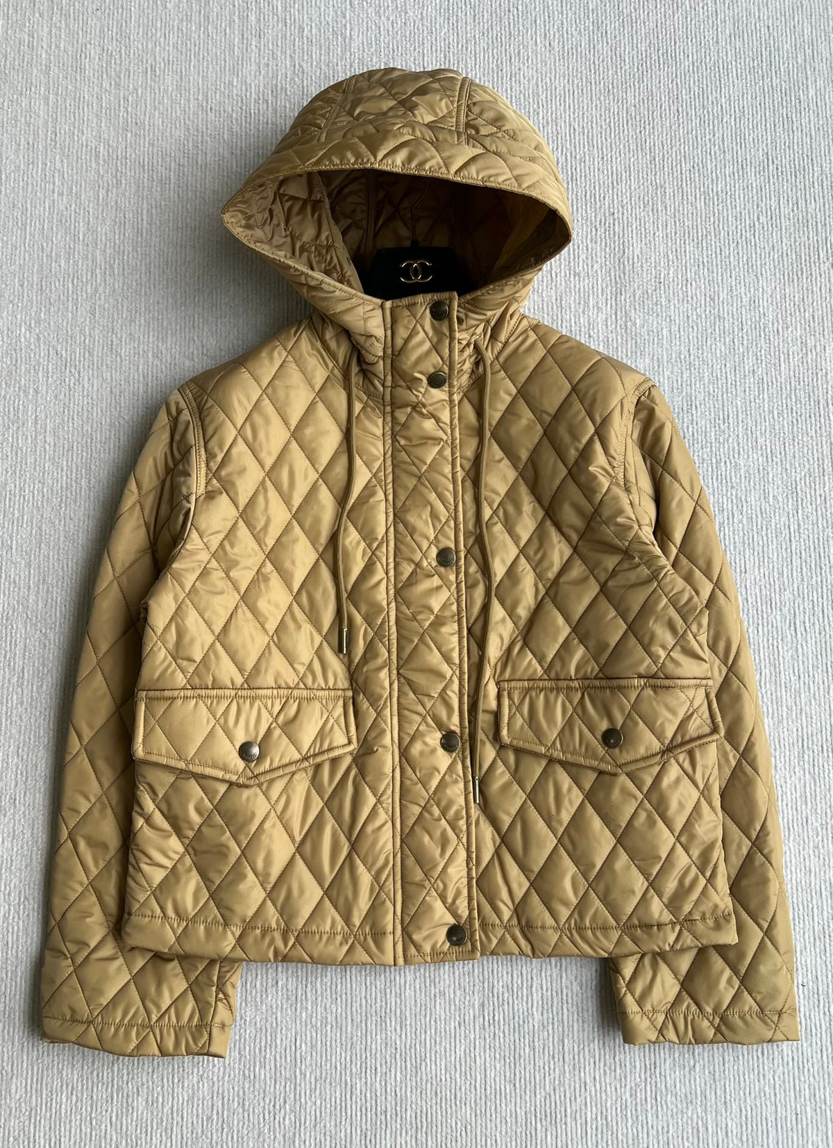 Bur 25 Quilted Jacket Dark Beige Polyester 300087