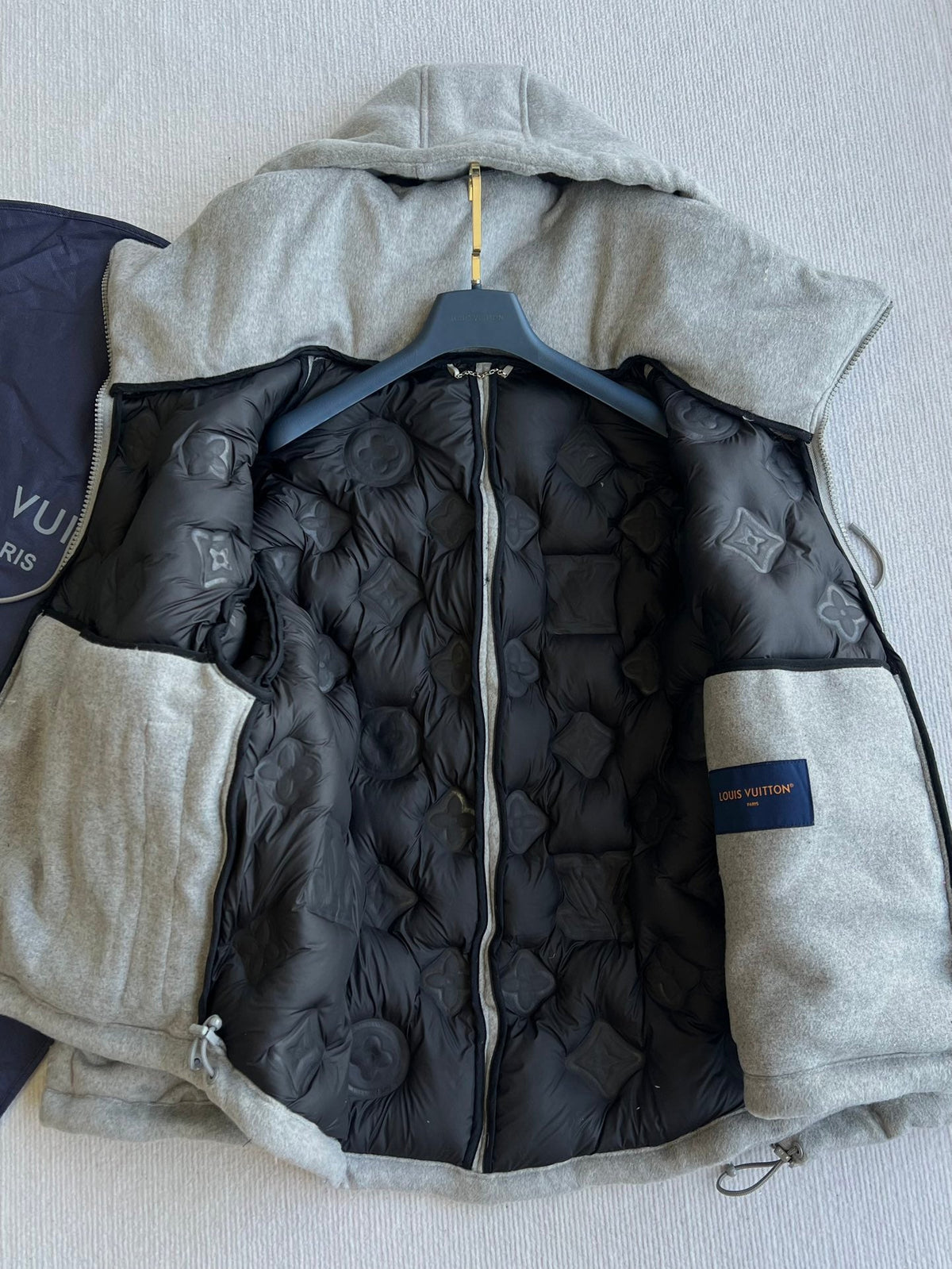 LV 25 Jacket Gray Cashmere Cotton 306784