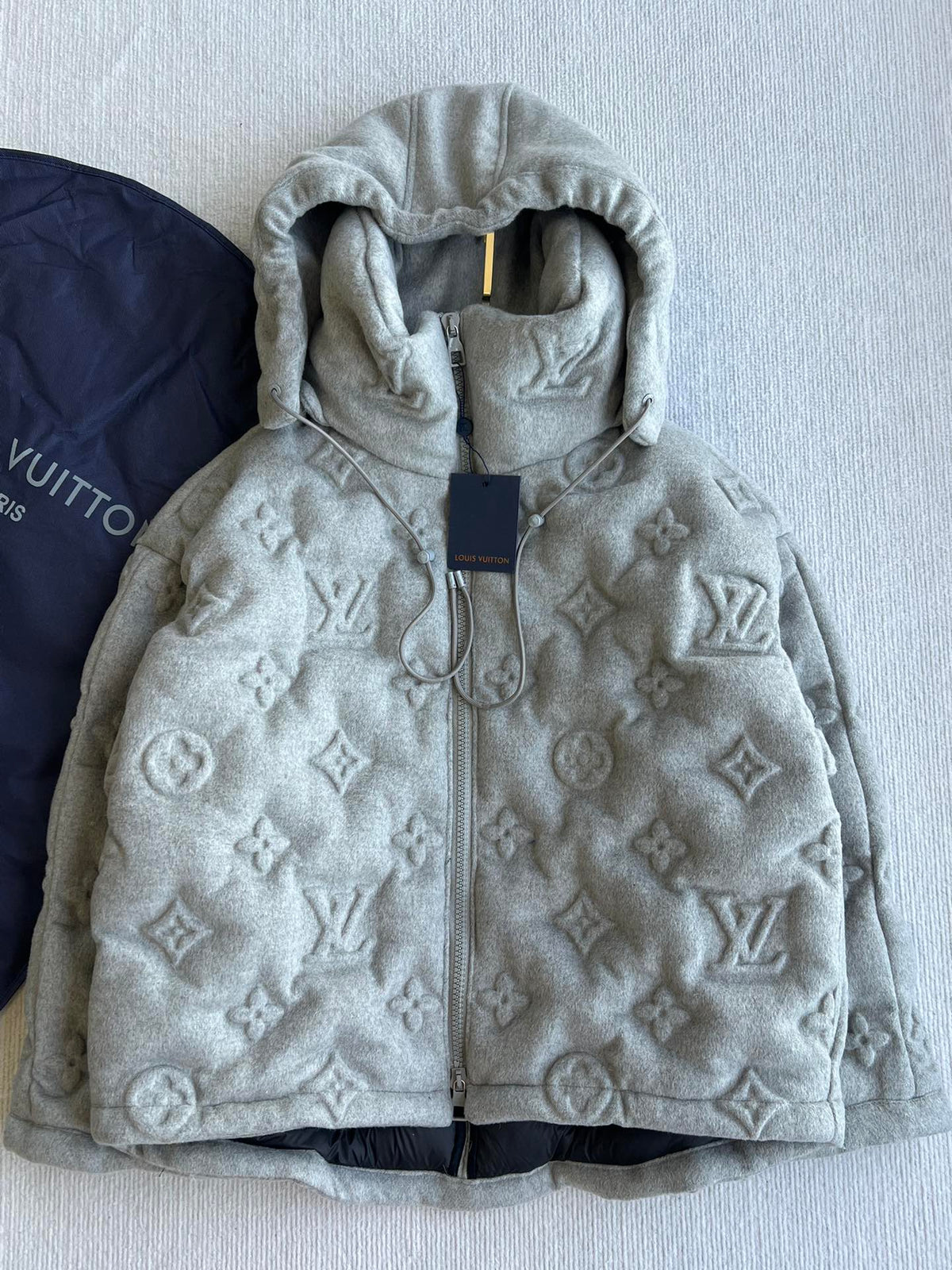 LV 25 Jacket Gray Cashmere Cotton 306784