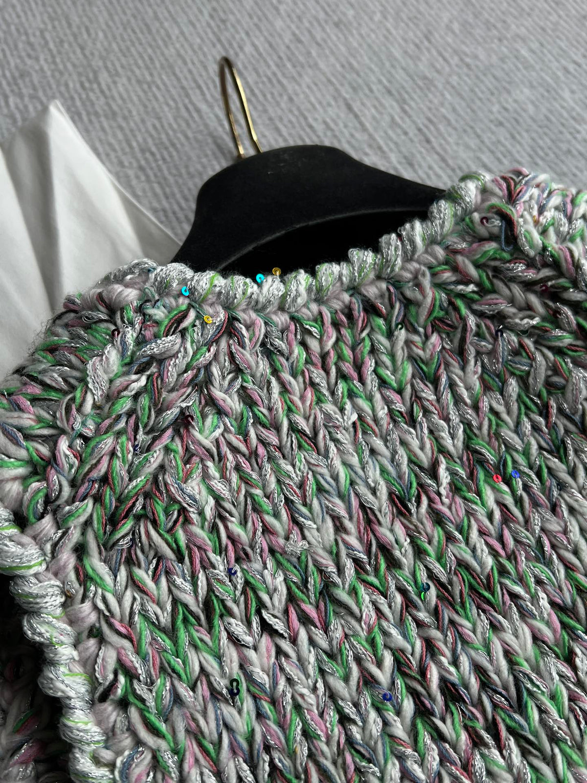 Chanel 2025 Vest Green Wool Cotton 318430