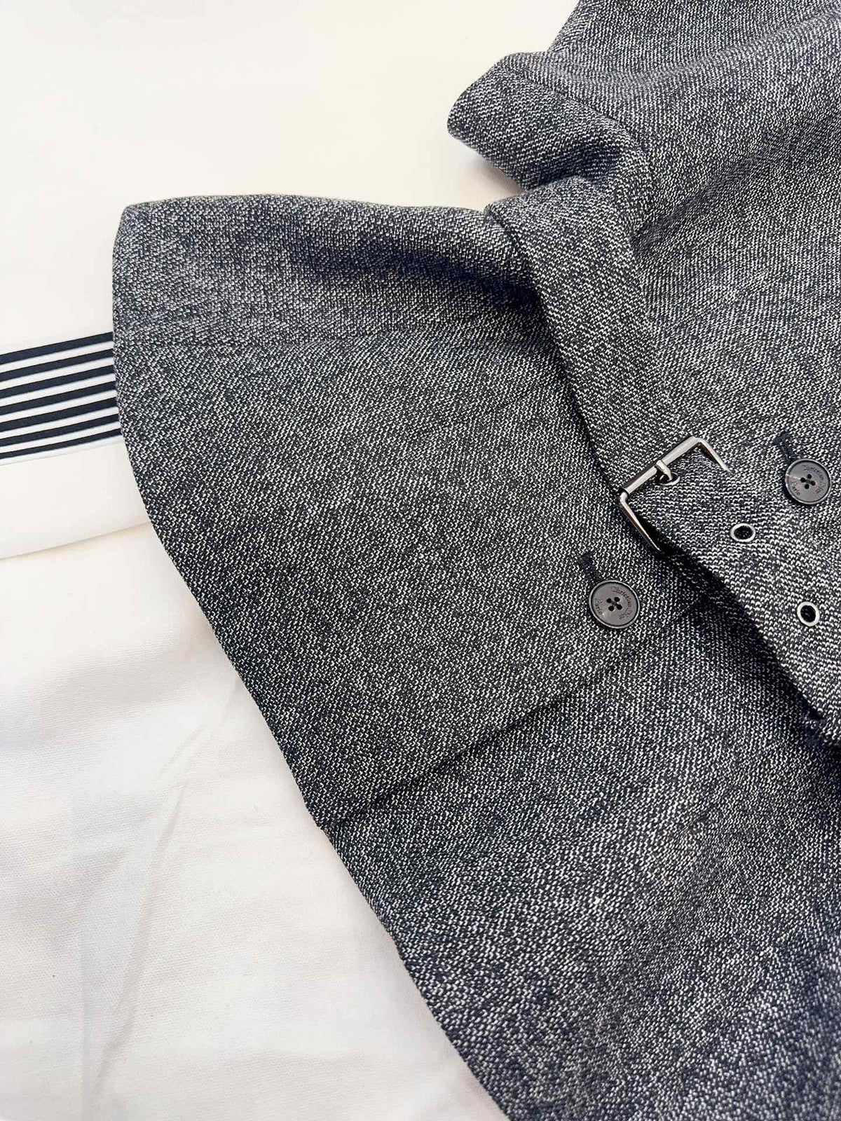CD 25 Floral V-neck Jacket Gray Cotton