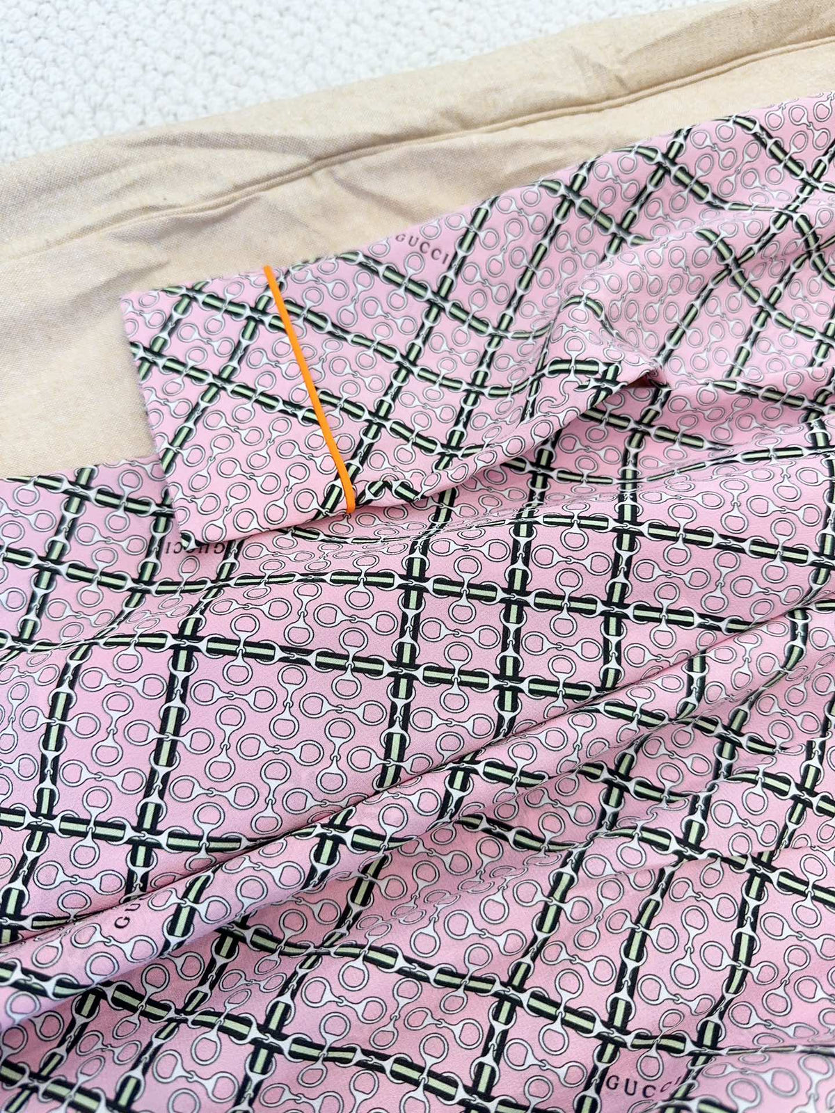 Gucci 25 Printed Dress Pink Silk