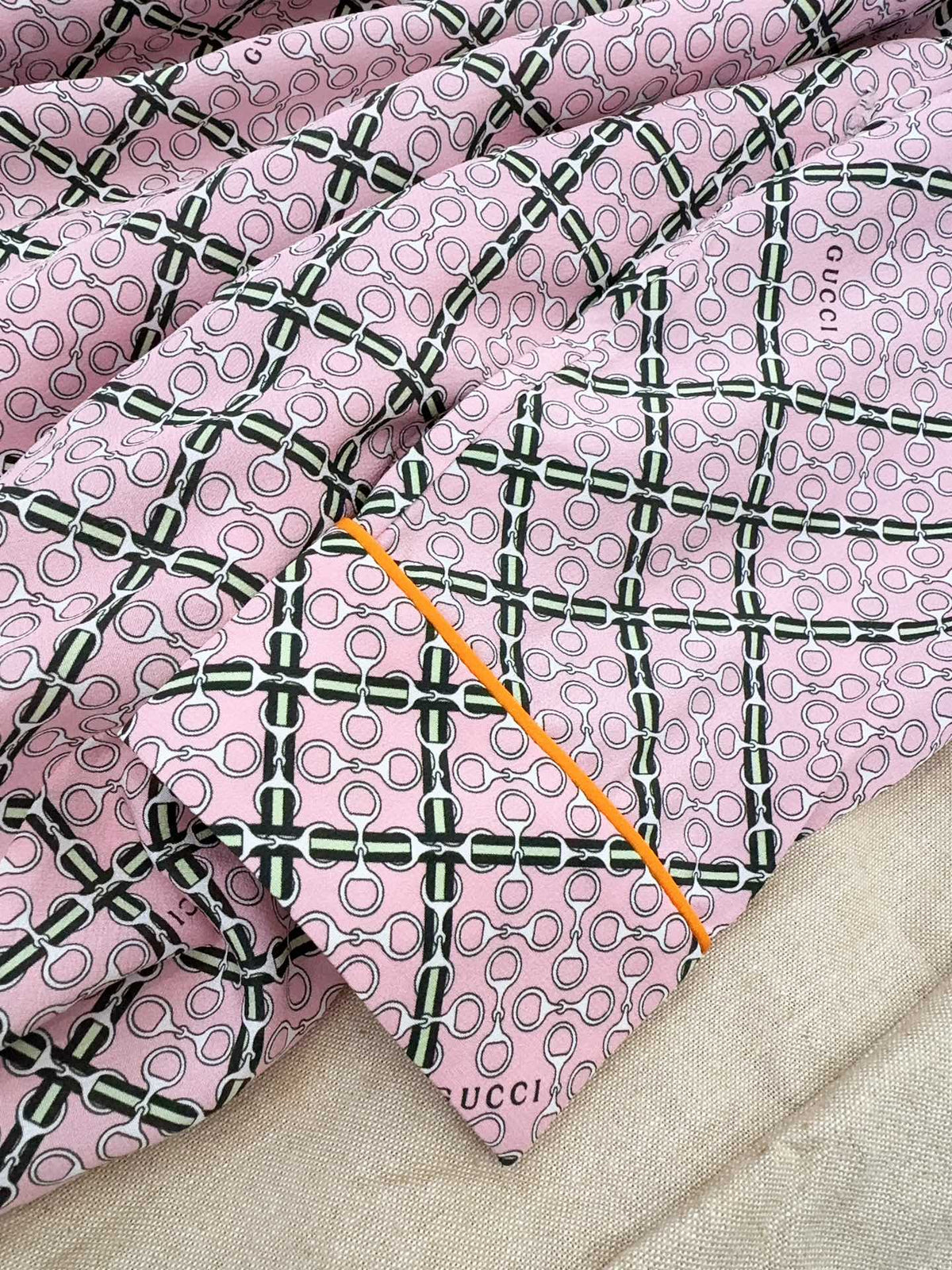 Gucci 25 Printed Dress Pink Silk