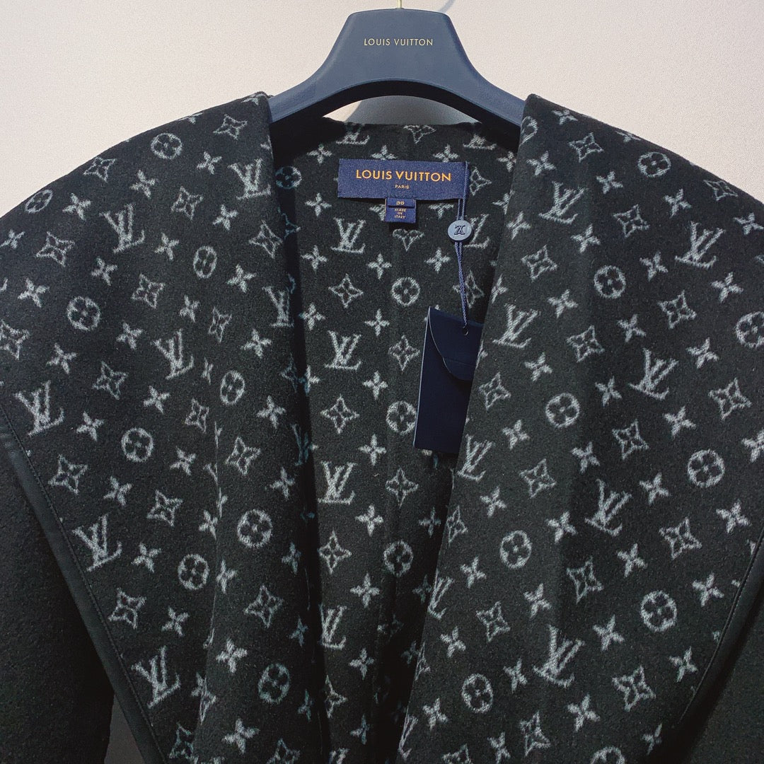 LV 25 Jacket Black White Wool 301574