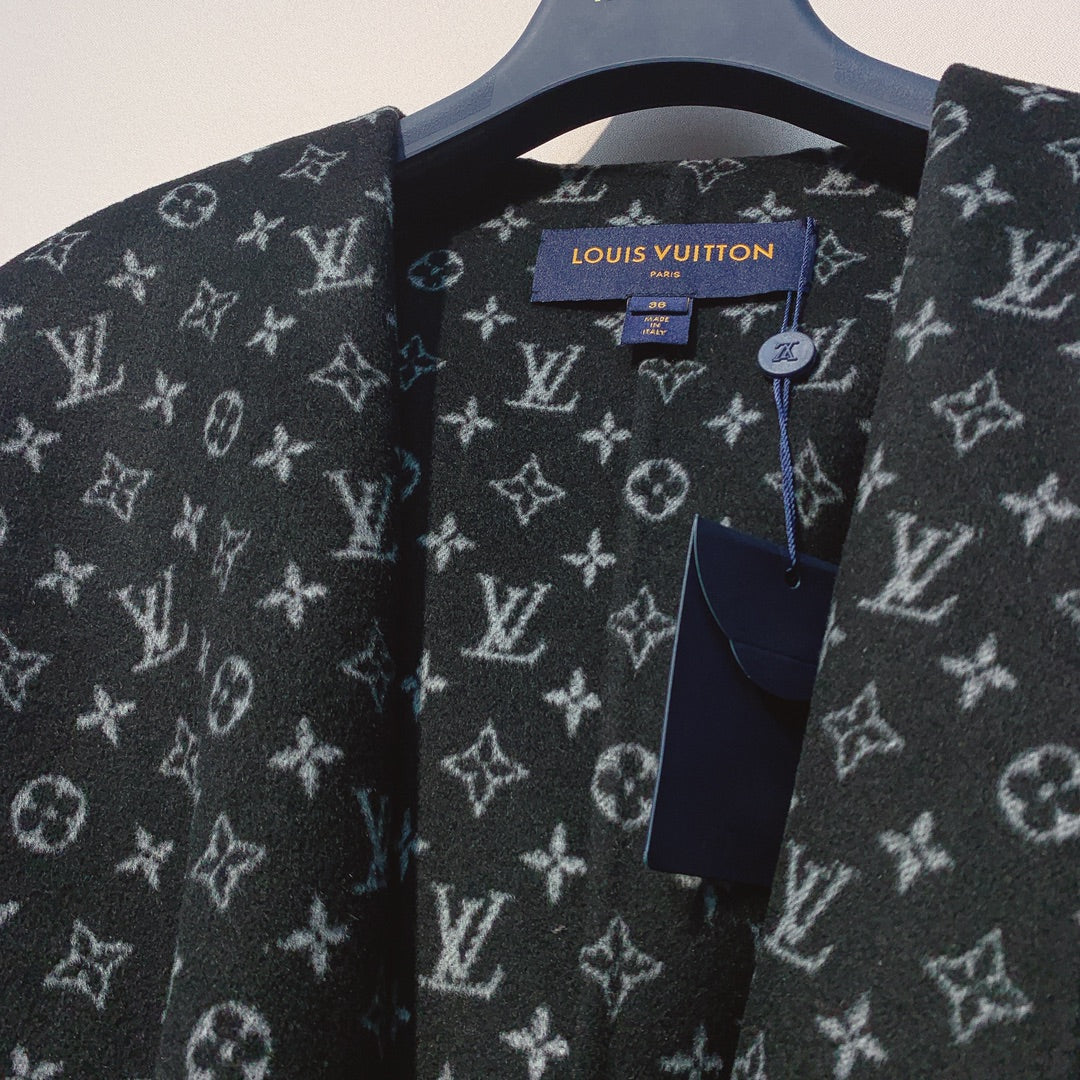 LV 25 Jacket Black White Wool 301574