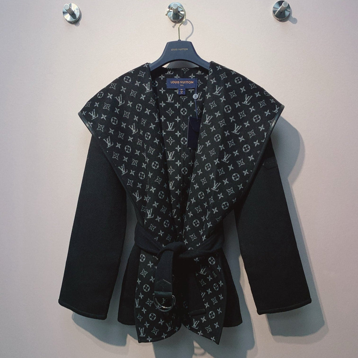 LV 25 Jacket Black White Wool 301574