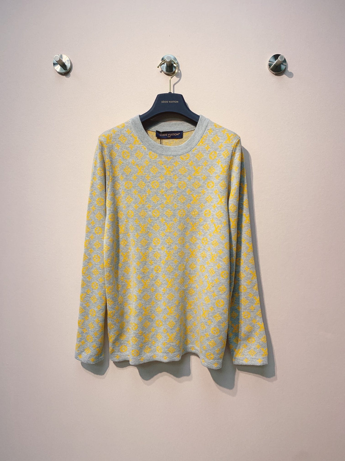 LV 25 Jacquard Round Neck Knit Sweater 305582