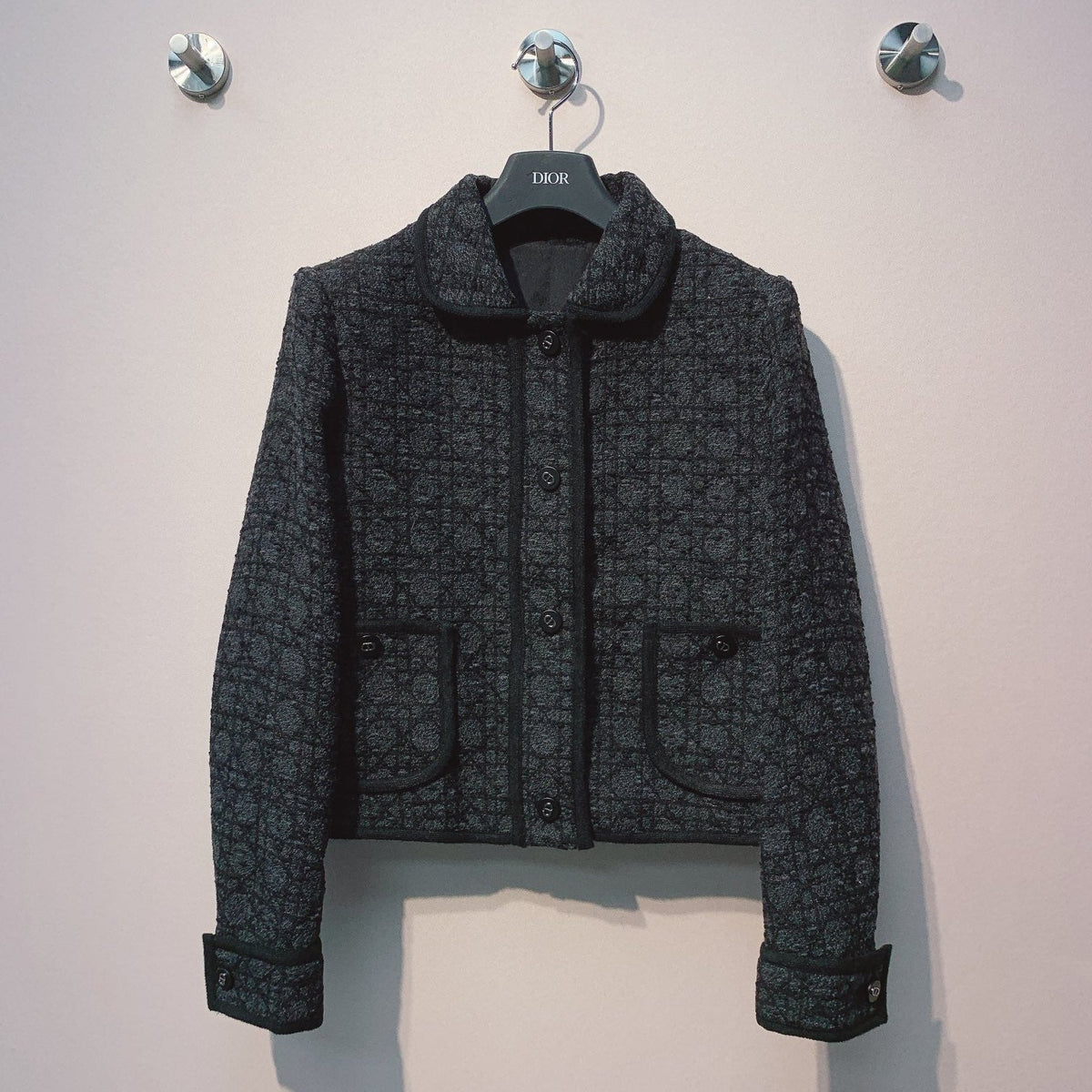 CD 25 Plaid Jacket Black Wool Cashmere 320978