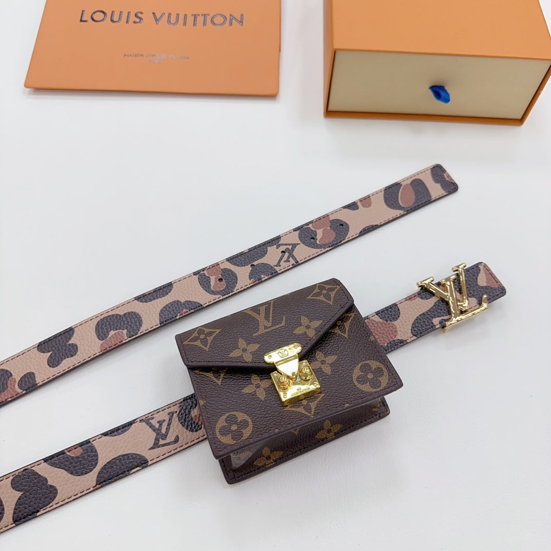 Lv Metis Belt Bag 30 Camo Pattern Brown Monogram