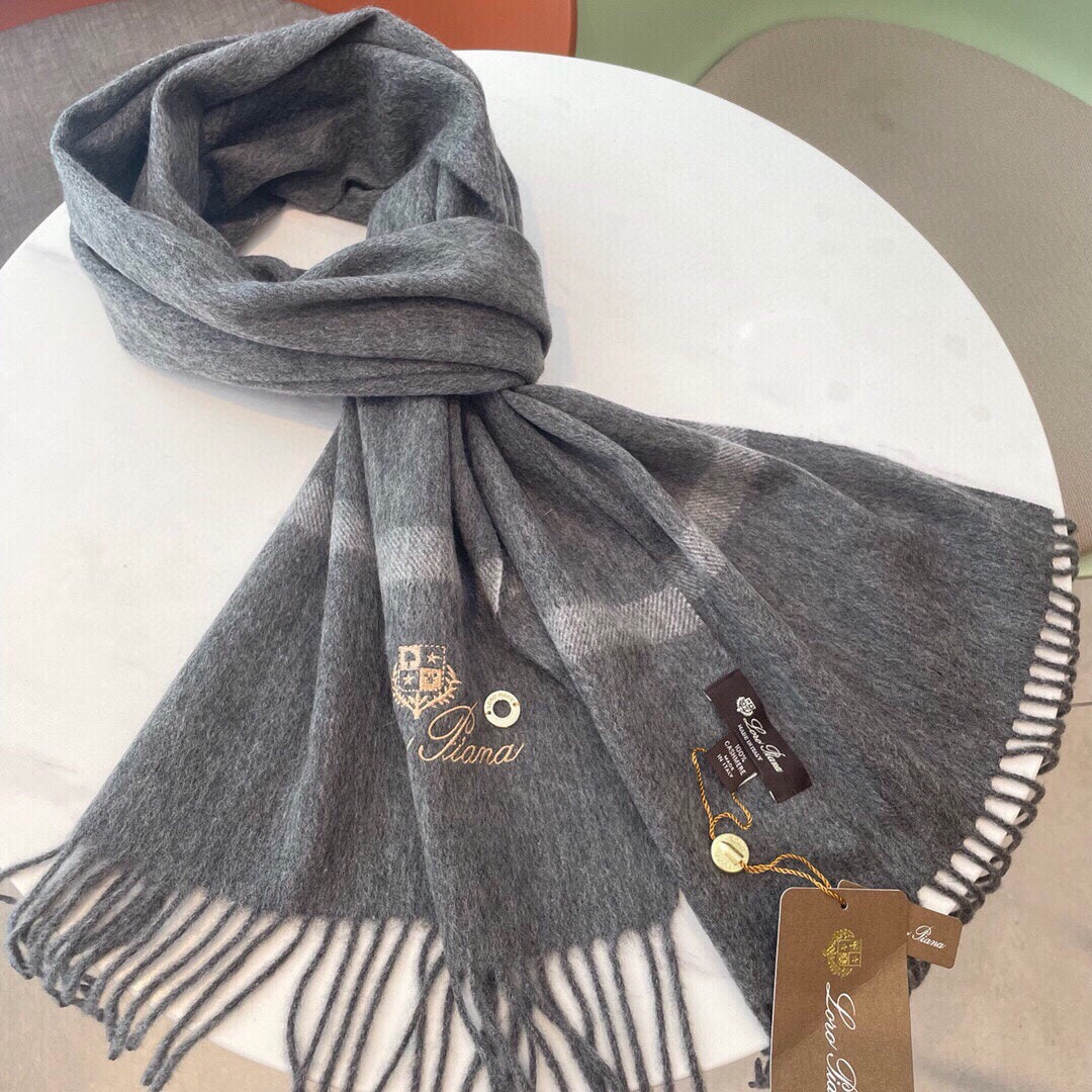 LP Twelve Scarf 180 CM In Grey Cashmere 180945