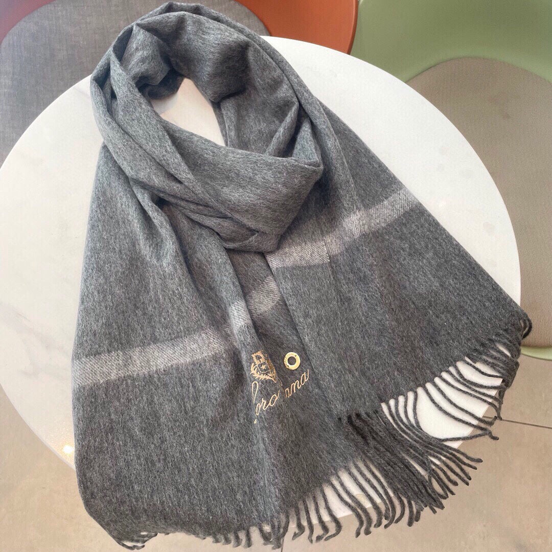 LP Twelve Scarf 180 CM In Grey Cashmere 180945