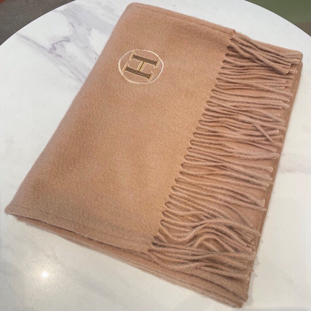 Scarf 180 CM In Pink Beige Cashmere 345957
