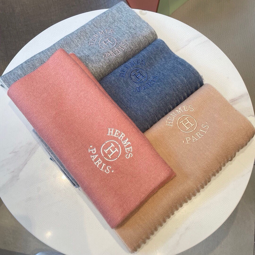 RECTO-VERSO MUFFLER 190 ROSE PINK CASHMERE