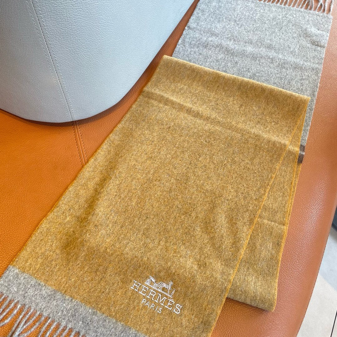 CASHMERE SCARF 180 CM HONEY ORANGE