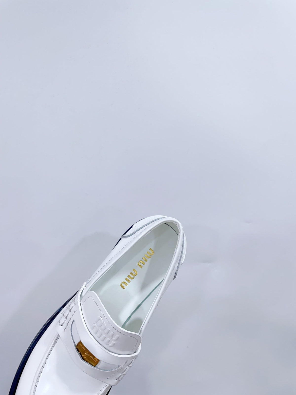 Miu Loafers White cowhide
