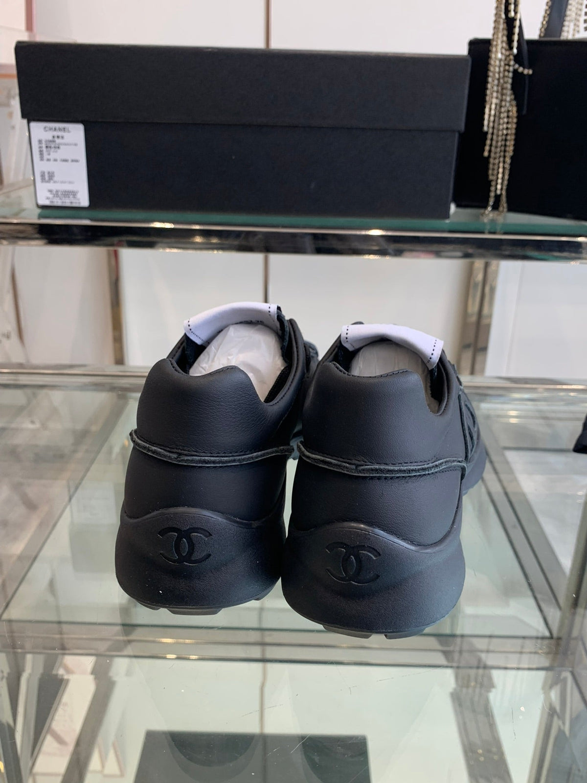 CC Sneaker Black Cowhide 204108
