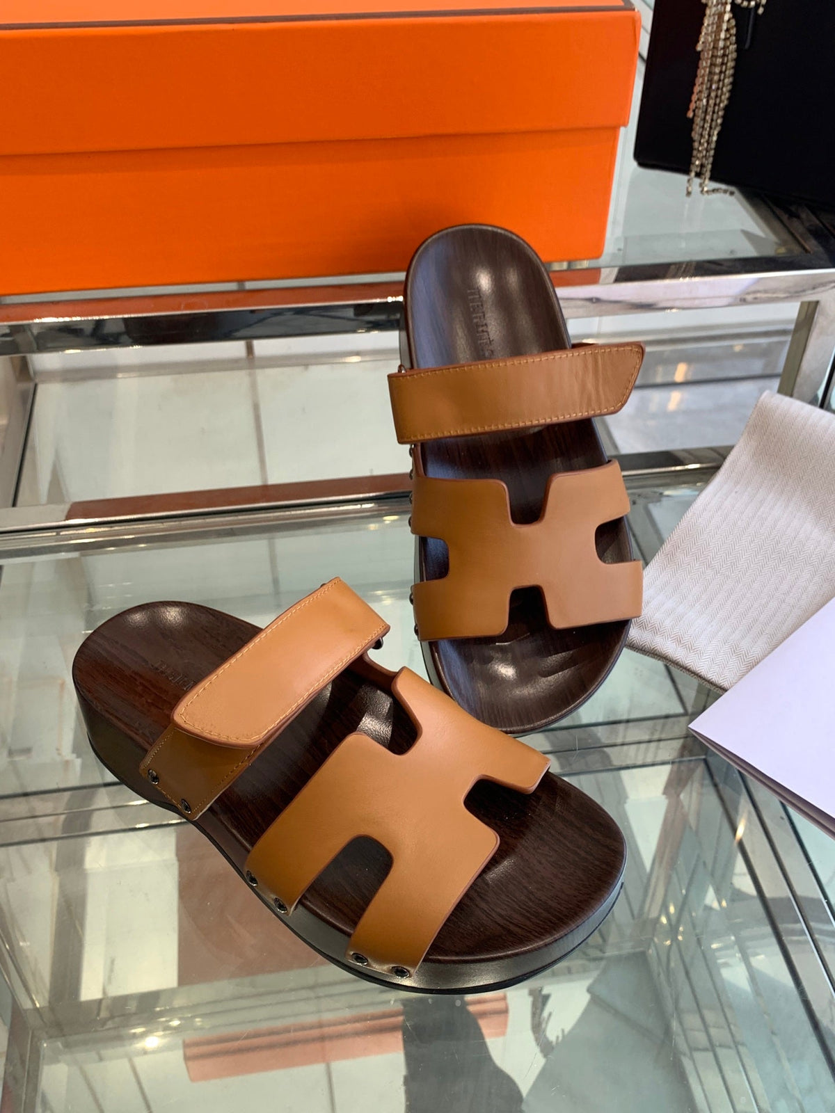 HM 25 Kos Clog Sandals Brown Cowhide 292050