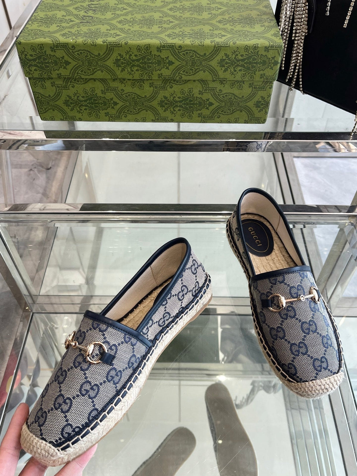 GC 2025 Espadrille With Horsebit Navy Blue Canvas 292313