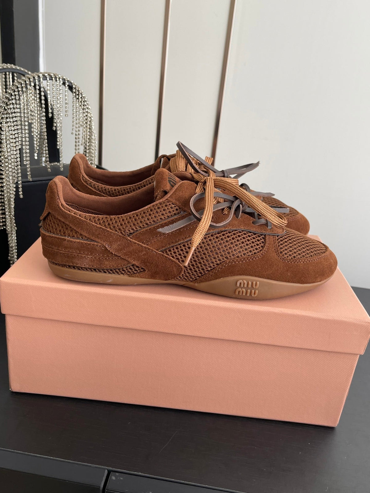 MIU 26 Casual Sneaker Brown Fabric Suede 631629