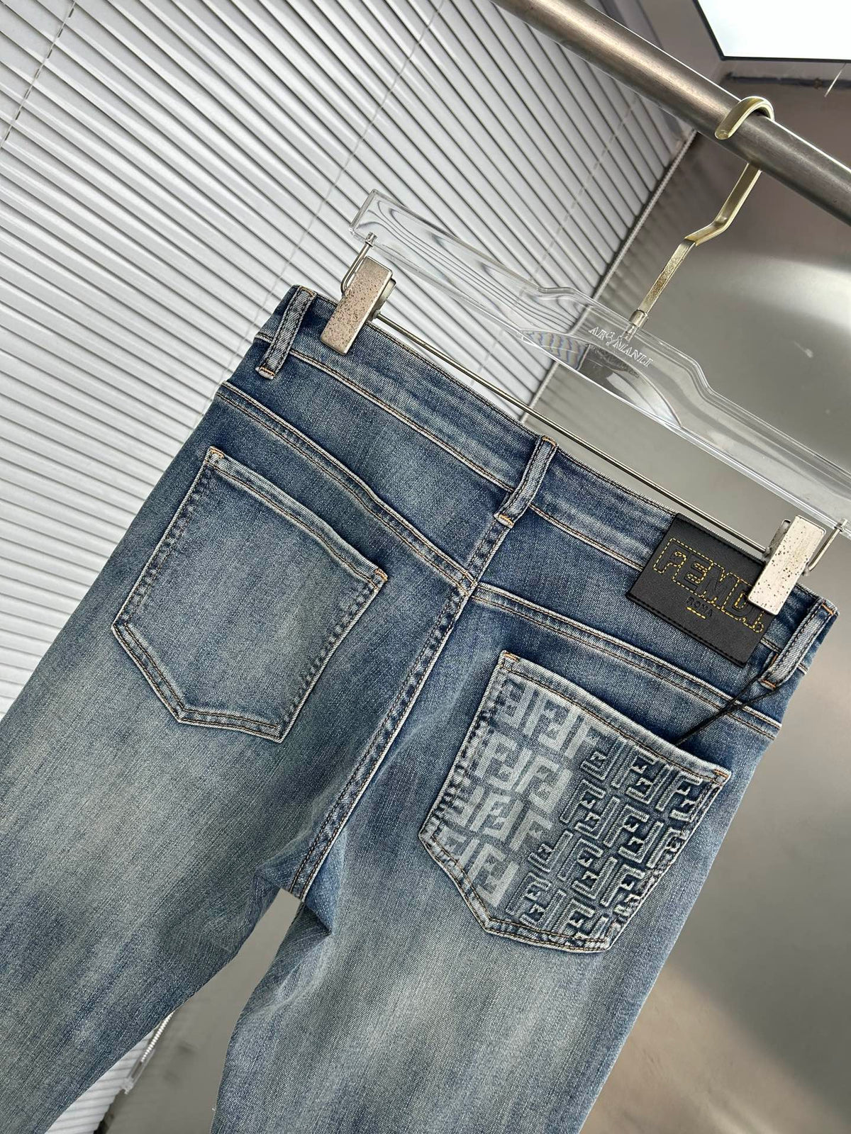 Fendi 2026 Men's Jeans Blue Denim 802289