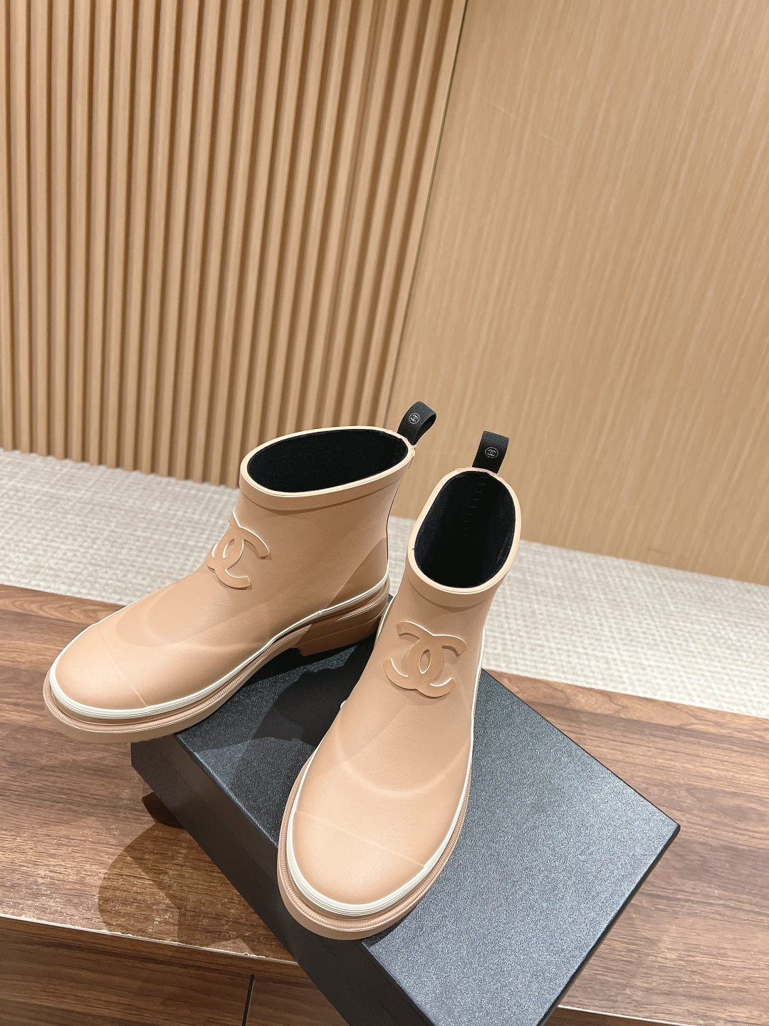 CC RAIN BOOTS BEIGE CREAM TPU