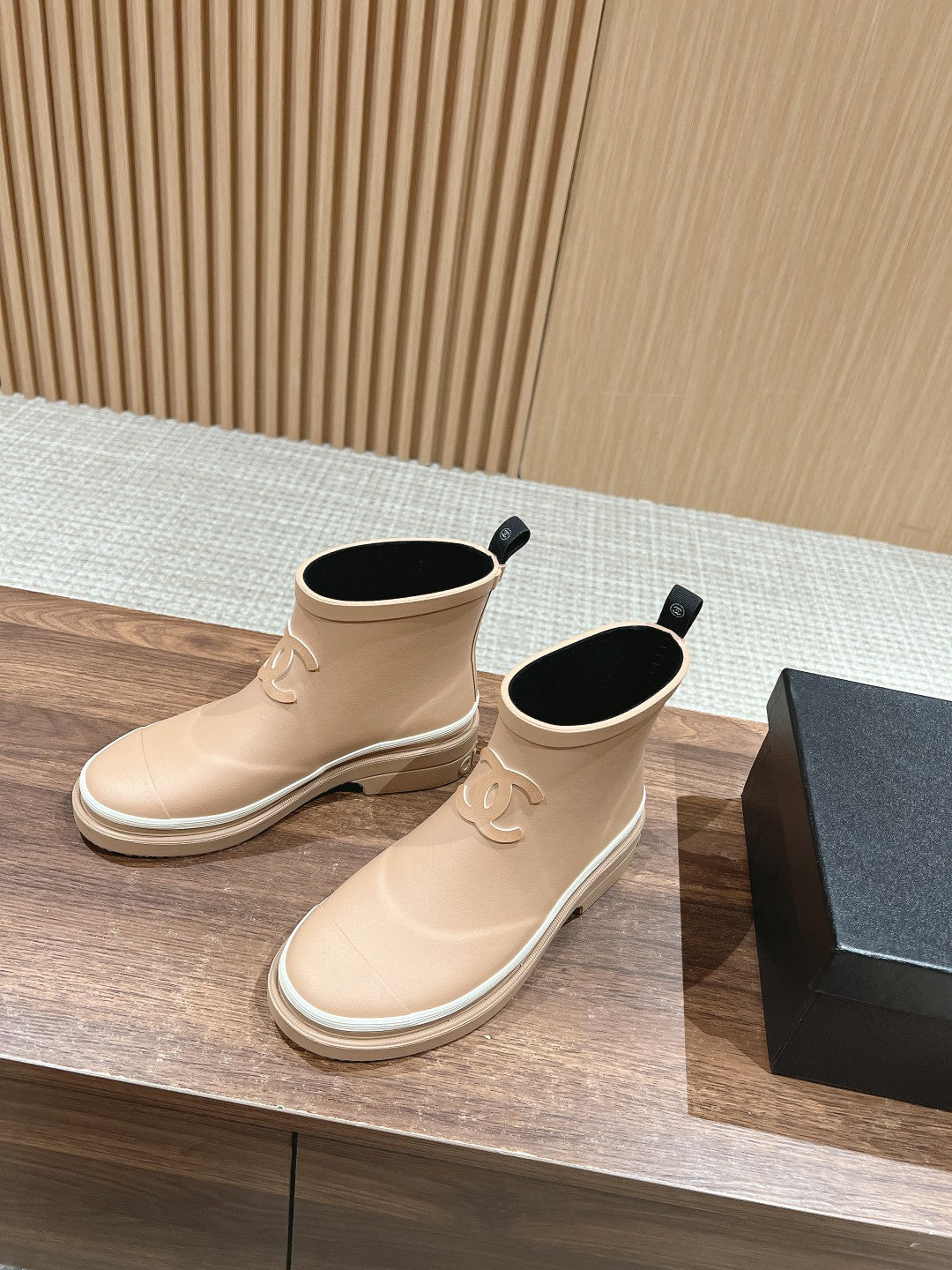 CC RAIN BOOTS BEIGE CREAM TPU